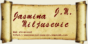 Jasmina Miljušević vizit kartica